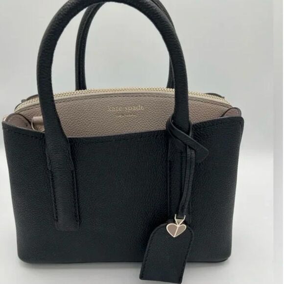 Kate Spade Margaux Mini Handbag Crossbody - Black/Taupe. - Picture 1 of 6